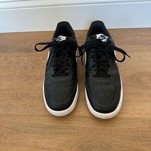 NIKE Court Vision Low Black Leather